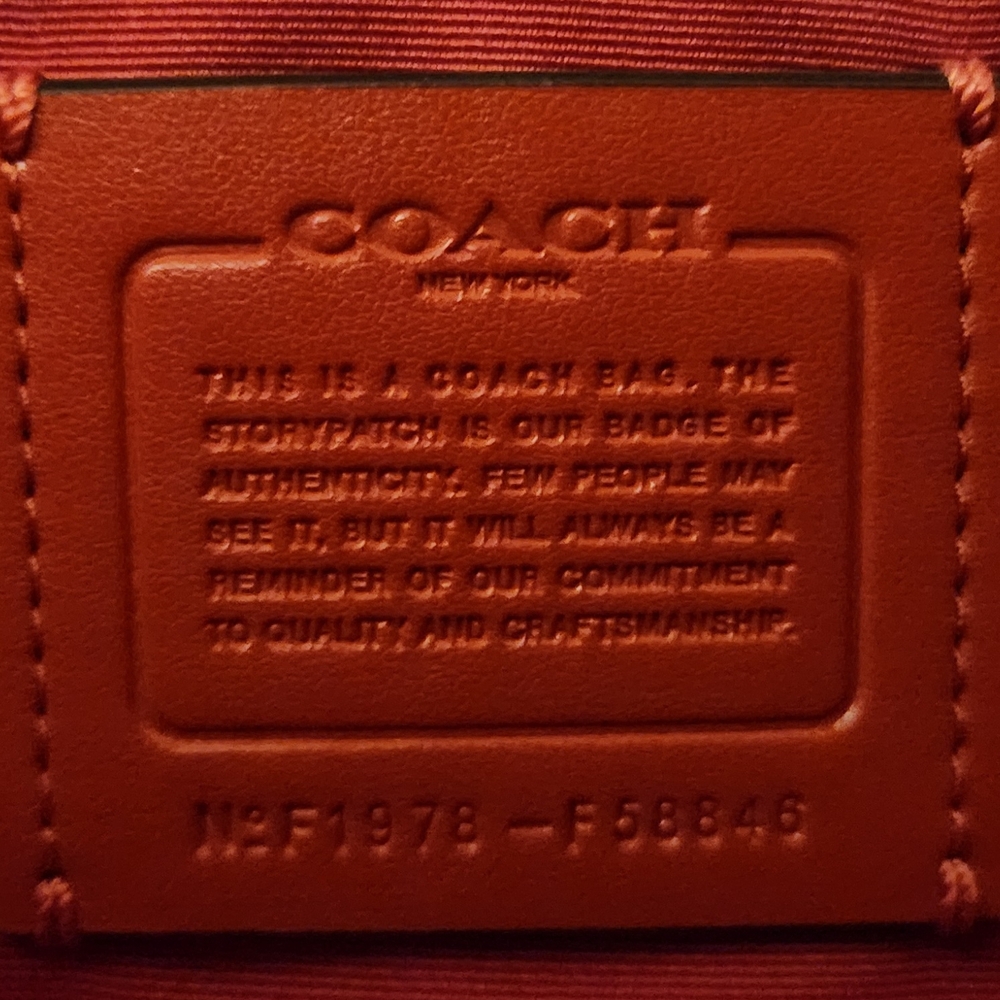 Coach Red Leather City Zip Tote - Picture 13 of 15